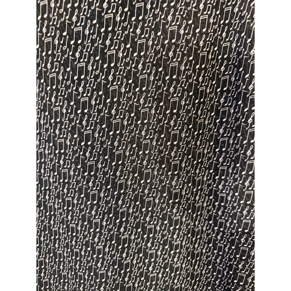 Cabi Women Sleeveless Blouse‎ Black Small Music Note Print Ruffle Office Teacher - Picture 6 of 7